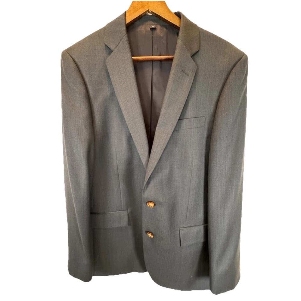 J.Crew Men’s 40R Thompson Wool Blazer Navy 2 Button Sport Coat Preppy Classic